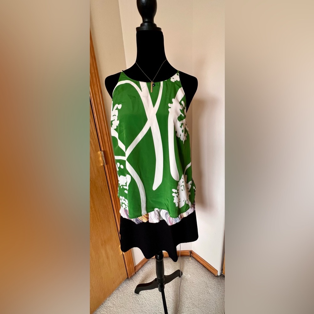 Anthropologie green tank top